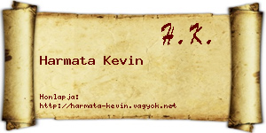 Harmata Kevin névjegykártya